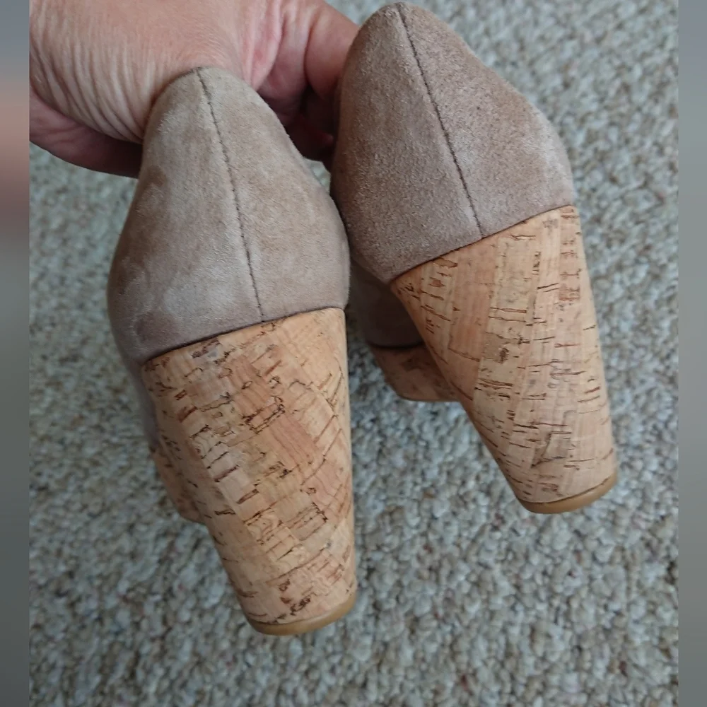 Stuart Weitzman Anna peep-toe wedge Wedge Platform Sandals in taupe 8.5 M - Picture 11 of 15